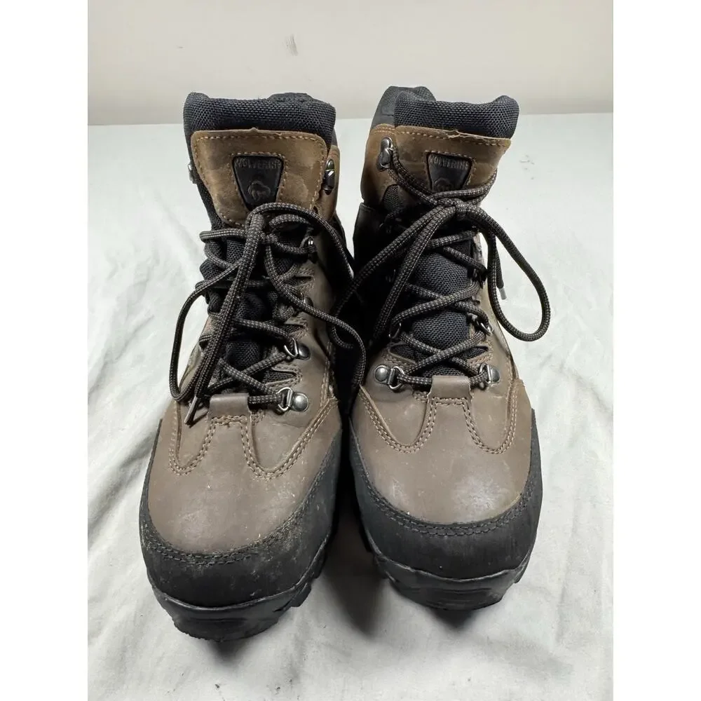 Wolverine Waterproof Hiking Work Boots Brown Leather Men’s US 9.5 Wide W05103